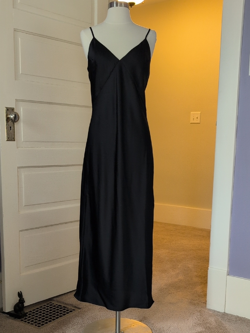 NWT Black Maxi Slip Dress